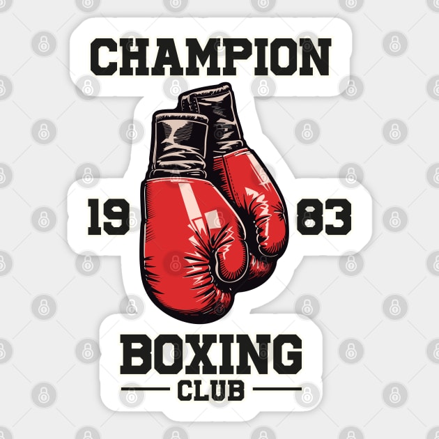 Champion boxing gloves top